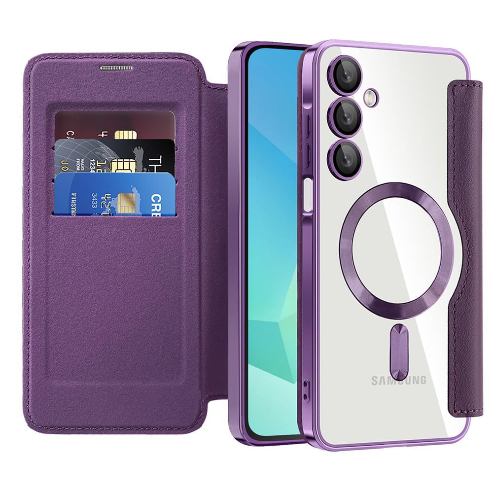 2322361 Étui portefeuille Techsuit SmartMag Book Case pour Samsung Galaxy A16 4G / A16 5G - Purple – Image 1