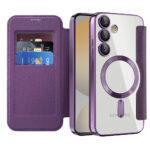 Étui portefeuille Techsuit SmartMag Book Case pour Samsung Galaxy S24 FE - Purple