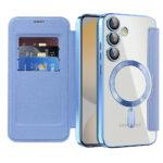 Étui portefeuille Techsuit SmartMag Book Case pour Samsung Galaxy S24 FE - Light Blue