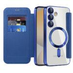 Étui portefeuille Techsuit SmartMag Book Case pour Samsung Galaxy S24 FE - Blue