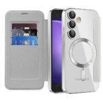 Étui portefeuille Techsuit SmartMag Book Case pour Samsung Galaxy S23 FE - Gray