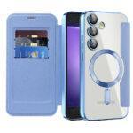 Étui portefeuille Techsuit SmartMag Book Case pour Samsung Galaxy S23 FE - Light Blue