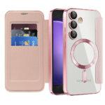 Étui portefeuille Techsuit SmartMag Book Case pour Samsung Galaxy S23 FE - Pink