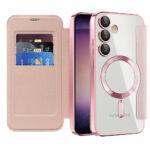 Étui portefeuille Techsuit SmartMag Book Case pour Samsung Galaxy S23 Plus - Pink