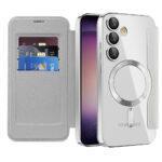 Étui portefeuille Techsuit SmartMag Book Case pour Samsung Galaxy S23 Plus - Gray