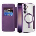 Étui portefeuille Techsuit SmartMag Book Case pour Samsung Galaxy S23 Plus - Purple