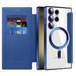 Étui portefeuille Techsuit SmartMag Book Case pour Samsung Galaxy S23 Ultra - Blue