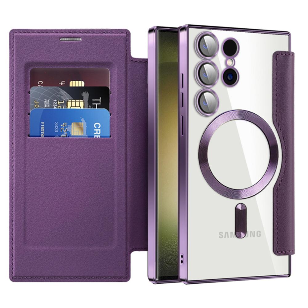 2324779 Étui portefeuille Techsuit SmartMag Book Case pour Samsung Galaxy S23 Ultra - Purple – Image 1
