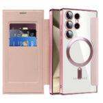 Étui portefeuille Techsuit SmartMag Book Case pour Samsung Galaxy S24 Ultra - Pink