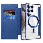 Étui portefeuille Techsuit SmartMag Book Case pour Samsung Galaxy S24 Ultra - Blue