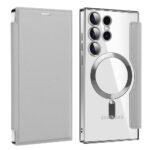 Étui portefeuille Techsuit SmartMag Book Case pour Samsung Galaxy S24 Ultra - Gray – Image 2