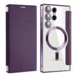 Étui portefeuille Techsuit SmartMag Book Case pour Samsung Galaxy S24 Ultra - Purple – Image 2