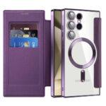 Étui portefeuille Techsuit SmartMag Book Case pour Samsung Galaxy S24 Ultra - Purple