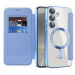 Étui portefeuille Techsuit SmartMag Book Case pour Samsung Galaxy S24 - Light Blue