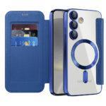 Étui portefeuille Techsuit SmartMag Book Case pour Samsung Galaxy S24 - Blue