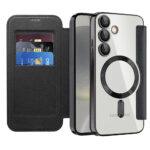 Étui portefeuille Techsuit SmartMag Book Case pour Samsung Galaxy S24 - Black