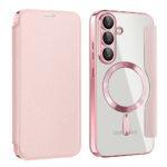 Étui portefeuille Techsuit SmartMag Book Case pour Samsung Galaxy S25 - Pink – Image 2