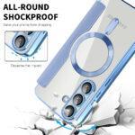 Étui portefeuille Techsuit SmartMag Book Case pour Samsung Galaxy S25 - Light Blue – Image 4