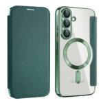 Étui portefeuille Techsuit SmartMag Book Case pour Samsung Galaxy S25 Plus - Green – Image 2
