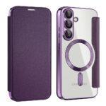 Étui portefeuille Techsuit SmartMag Book Case pour Samsung Galaxy S25 Plus - Purple – Image 2