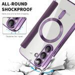 Étui portefeuille Techsuit SmartMag Book Case pour Samsung Galaxy S25 Plus - Purple – Image 4