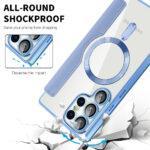 Étui portefeuille Techsuit SmartMag Book Case pour Samsung Galaxy S25 Ultra - Light Blue – Image 3