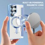 Étui portefeuille Techsuit SmartMag Book Case pour Samsung Galaxy S25 Ultra - Light Blue – Image 6