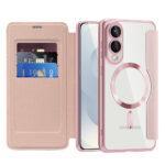 Étui portefeuille Techsuit SmartMag Book Case pour Samsung Galaxy S25 Edge - Pink