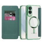 Étui portefeuille Techsuit SmartMag Book Case pour Samsung Galaxy S25 Edge - Green