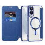 Étui portefeuille Techsuit SmartMag Book Case pour Samsung Galaxy S25 Edge - Blue