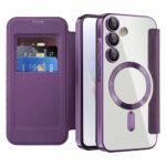 Étui portefeuille Techsuit SmartMag Book Case pour Samsung Galaxy A35 - Purple