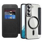 Étui portefeuille Techsuit SmartMag Book Case pour Samsung Galaxy S22 - Black