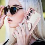 Étui portefeuille Techsuit SmartMag Book Case pour Samsung Galaxy S22 - Pink – Image 6