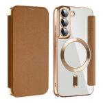 Étui portefeuille Techsuit SmartMag Book Case pour Samsung Galaxy S22 - Brown – Image 2