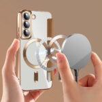 Étui portefeuille Techsuit SmartMag Book Case pour Samsung Galaxy S22 - Brown – Image 5