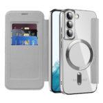 Étui portefeuille Techsuit SmartMag Book Case pour Samsung Galaxy S22 - Gray