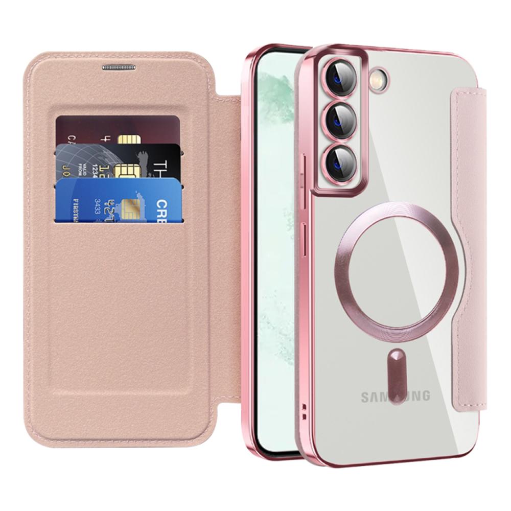 2327839 Étui portefeuille Techsuit SmartMag Book Case pour Samsung Galaxy S22 Plus - Pink – Image 1