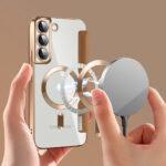 Étui portefeuille Techsuit SmartMag Book Case pour Samsung Galaxy S22 Plus - Brown – Image 5