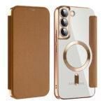 Étui portefeuille Techsuit SmartMag Book Case pour Samsung Galaxy S22 Plus - Brown – Image 2