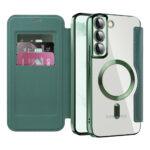 Étui portefeuille Techsuit SmartMag Book Case pour Samsung Galaxy S22 Plus - Green