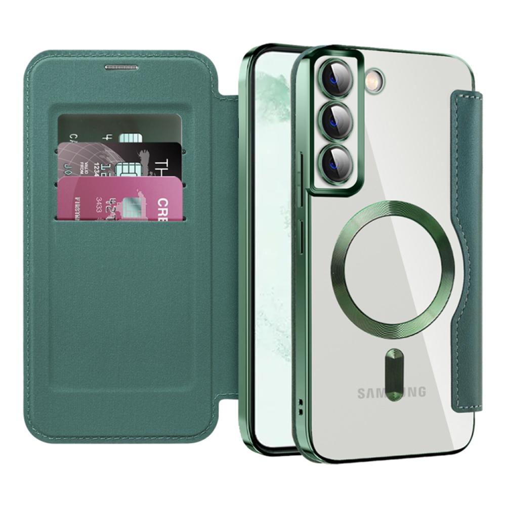 2327911 Étui portefeuille Techsuit SmartMag Book Case pour Samsung Galaxy S22 Plus - Green – Image 1