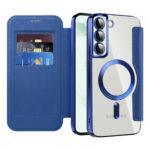 Étui portefeuille Techsuit SmartMag Book Case pour Samsung Galaxy S22 Plus - Blue