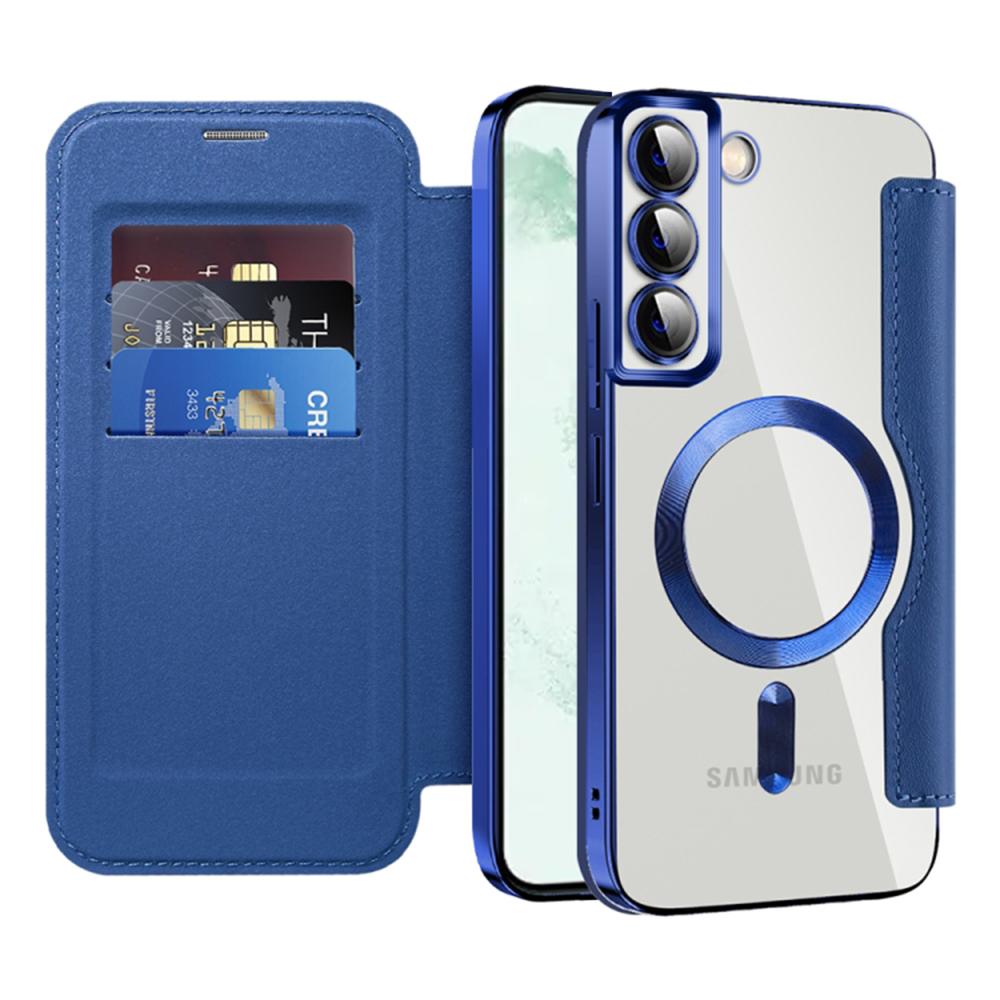 2327941 Étui portefeuille Techsuit SmartMag Book Case pour Samsung Galaxy S22 Plus - Blue – Image 1