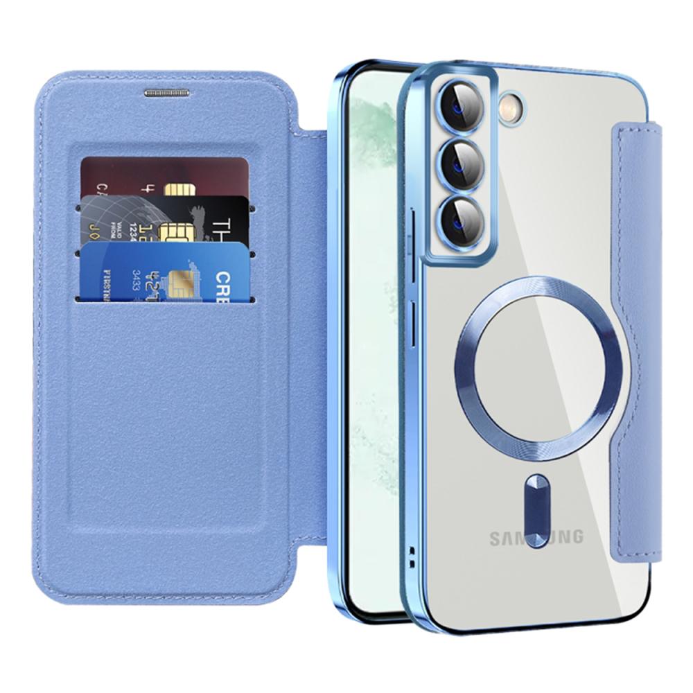 2327989 Étui portefeuille Techsuit SmartMag Book Case pour Samsung Galaxy S22 Plus - Light Blue – Image 1