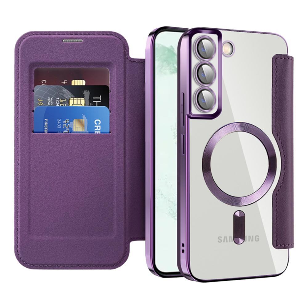 2328049 Étui portefeuille Techsuit SmartMag Book Case pour Samsung Galaxy S22 Plus - Purple – Image 1