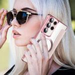 Étui portefeuille Techsuit SmartMag Book Case pour Samsung Galaxy S22 Ultra - Pink – Image 6