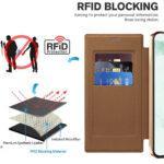 Étui portefeuille Techsuit SmartMag Book Case pour Samsung Galaxy S22 Ultra - Brown – Image 4