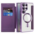 Étui portefeuille Techsuit SmartMag Book Case pour Samsung Galaxy S25 Ultra - Purple