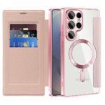 Étui portefeuille Techsuit SmartMag Book Case pour Samsung Galaxy S25 Ultra - Pink