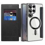 Étui portefeuille Techsuit SmartMag Book Case pour Samsung Galaxy S25 Ultra - Black